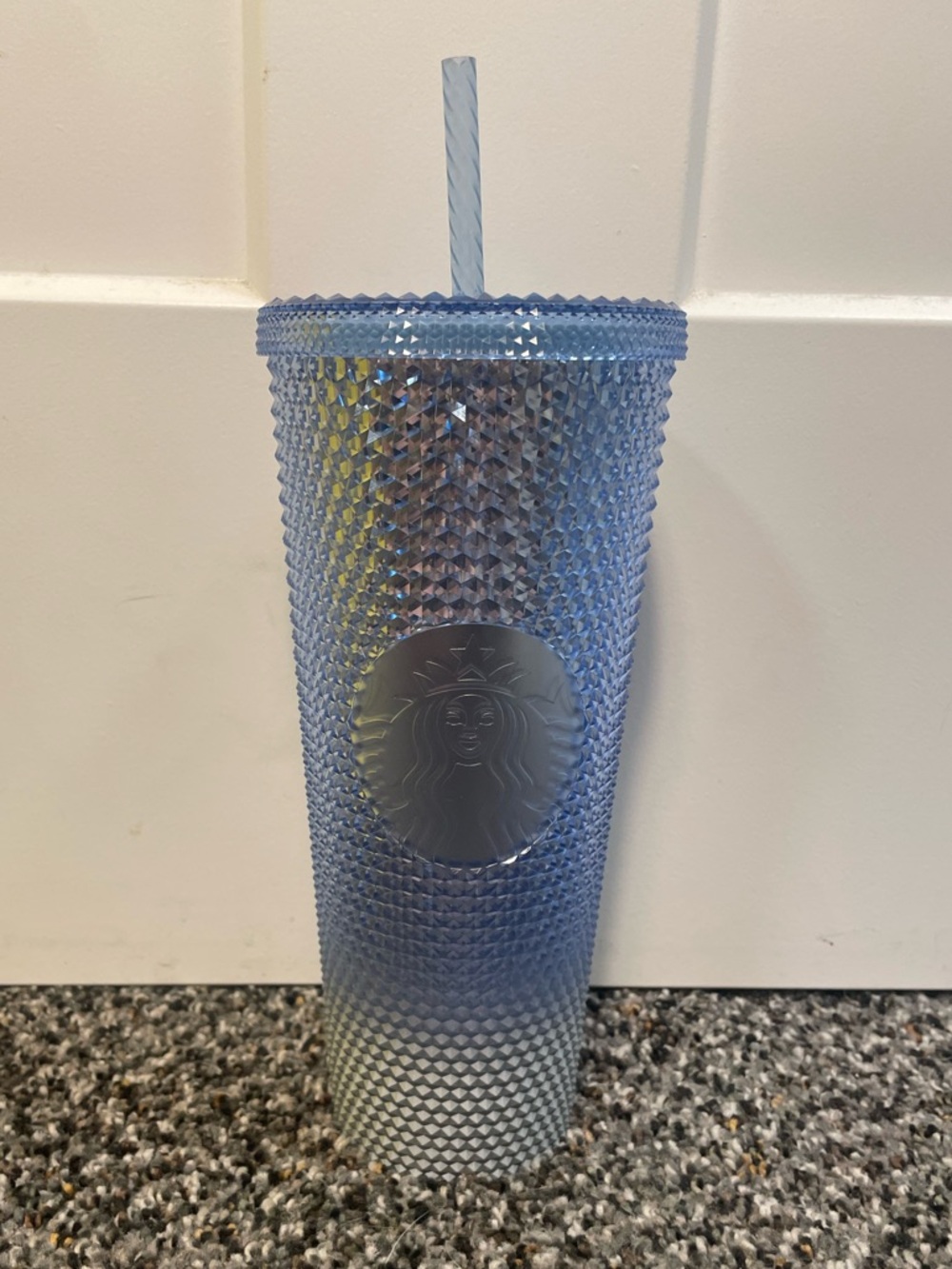 Baby Blue Studded Starbucks Tumbler